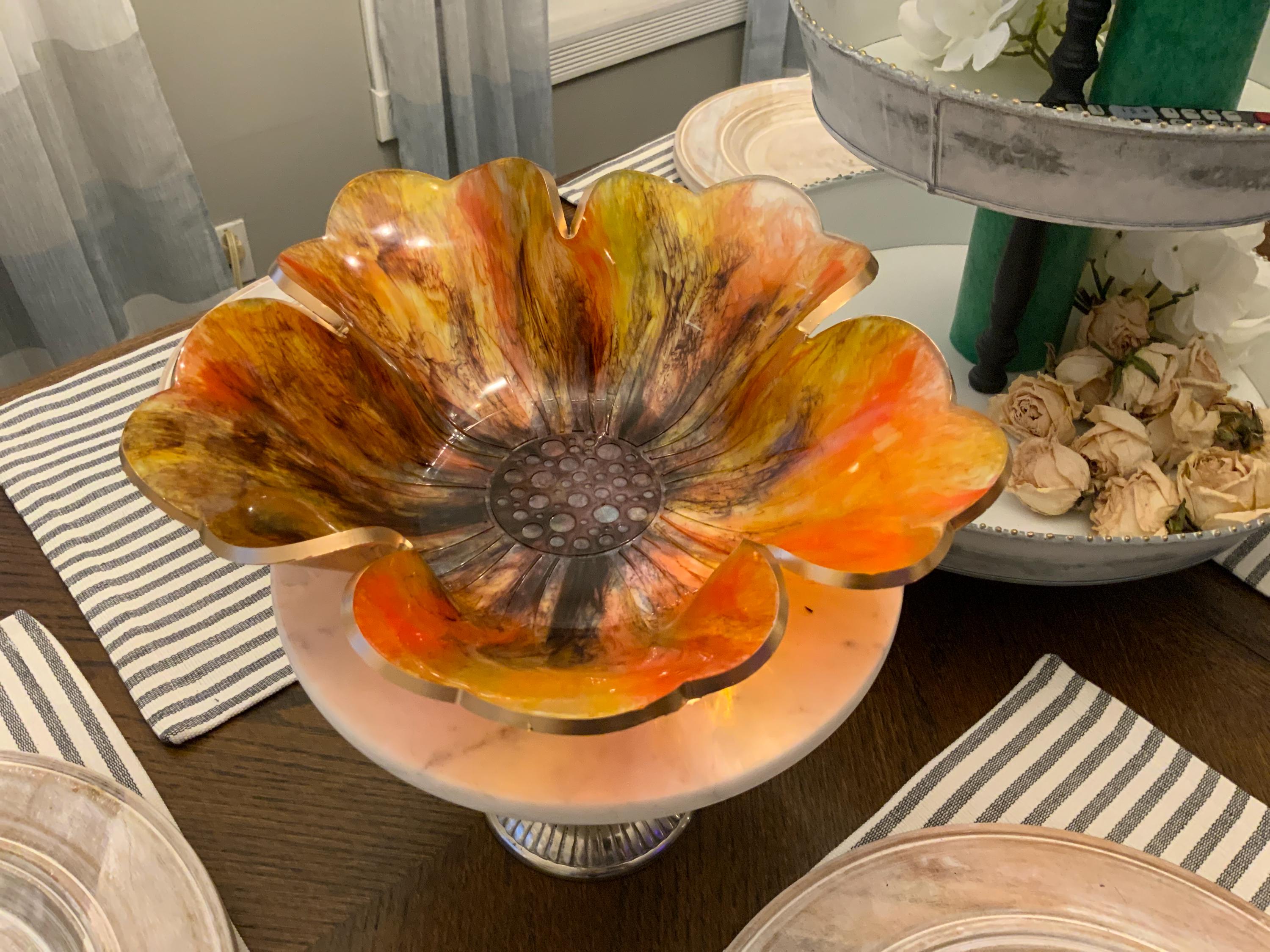 Resin Sunflower Yellow Bowl