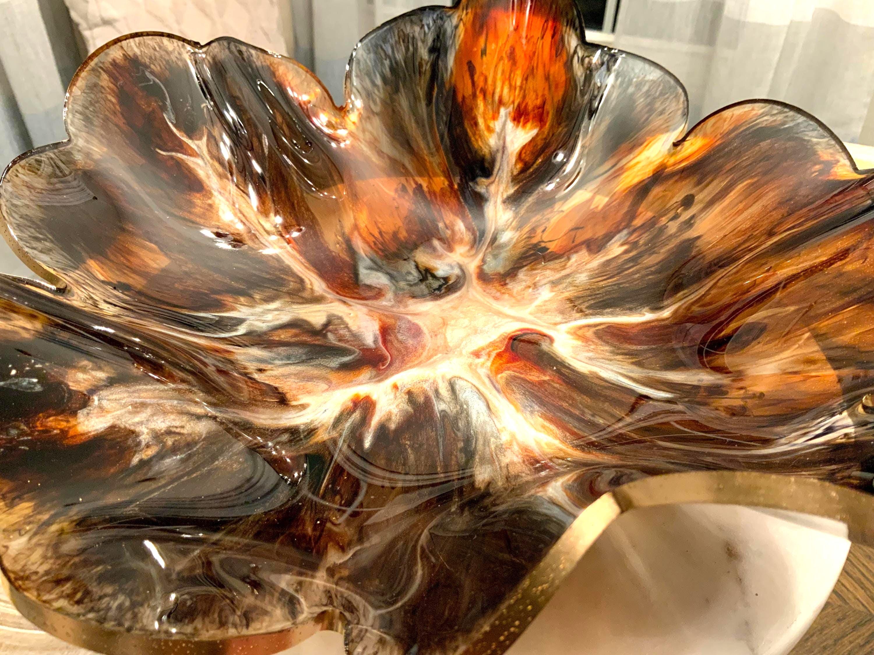 Resin Burnt Orange Swirl