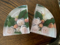 Pink Rose Arched Bookends