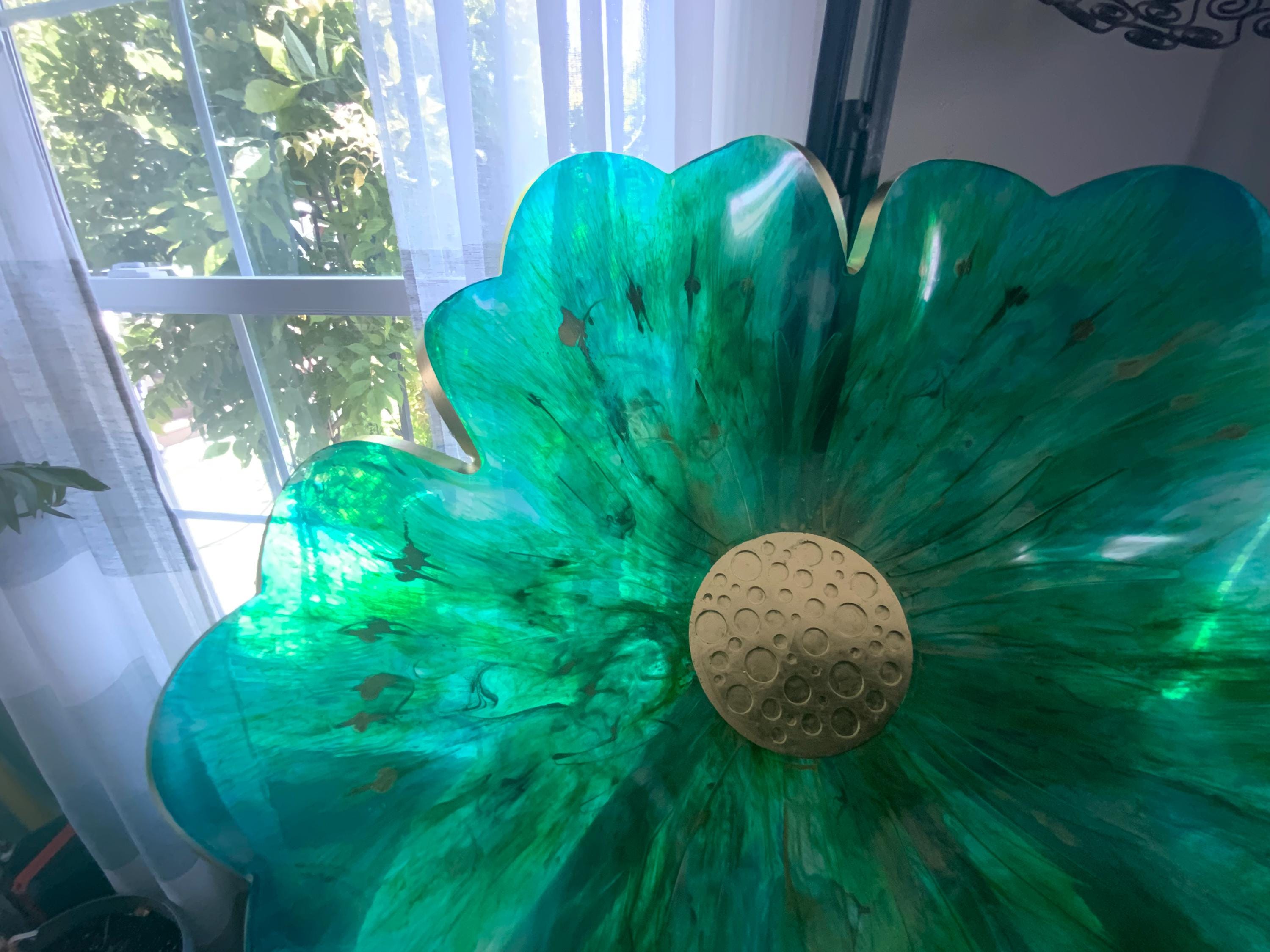 Resin Golden Green Bowl