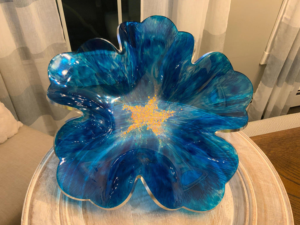 RESIN Blue Galaxy Bowl