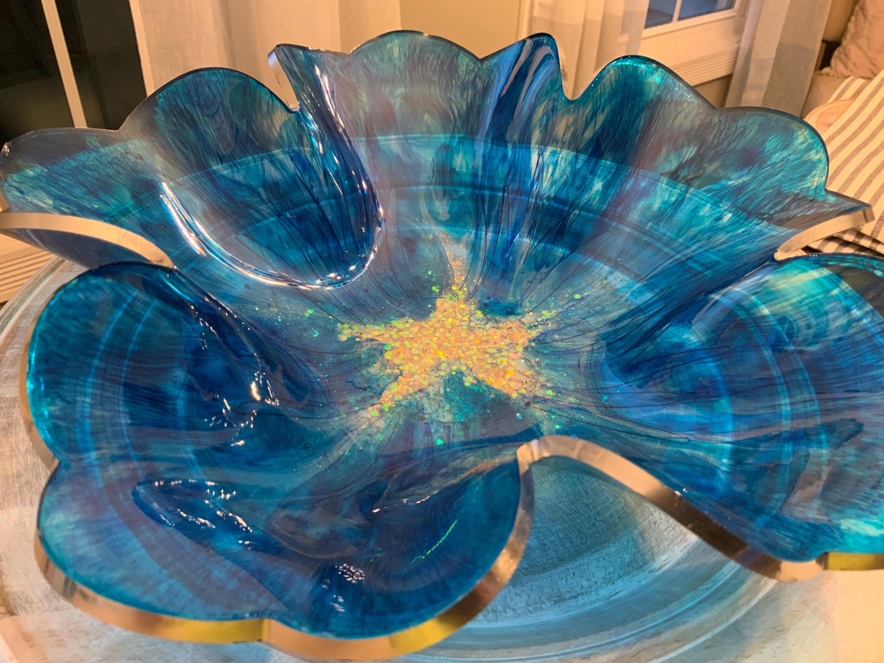 RESIN Blue Galaxy Bowl