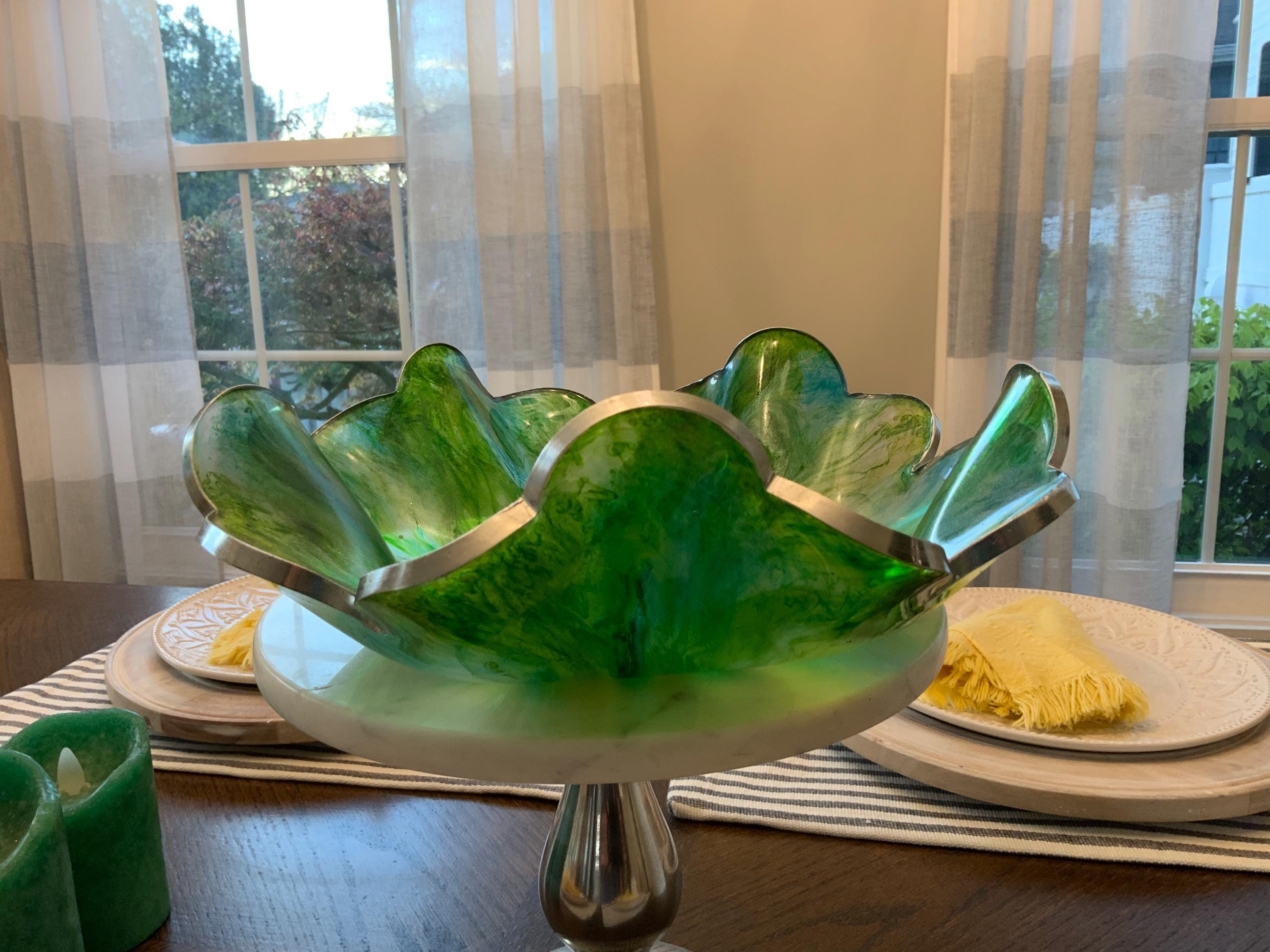 Green Apple Blossom Decorative Bowl
