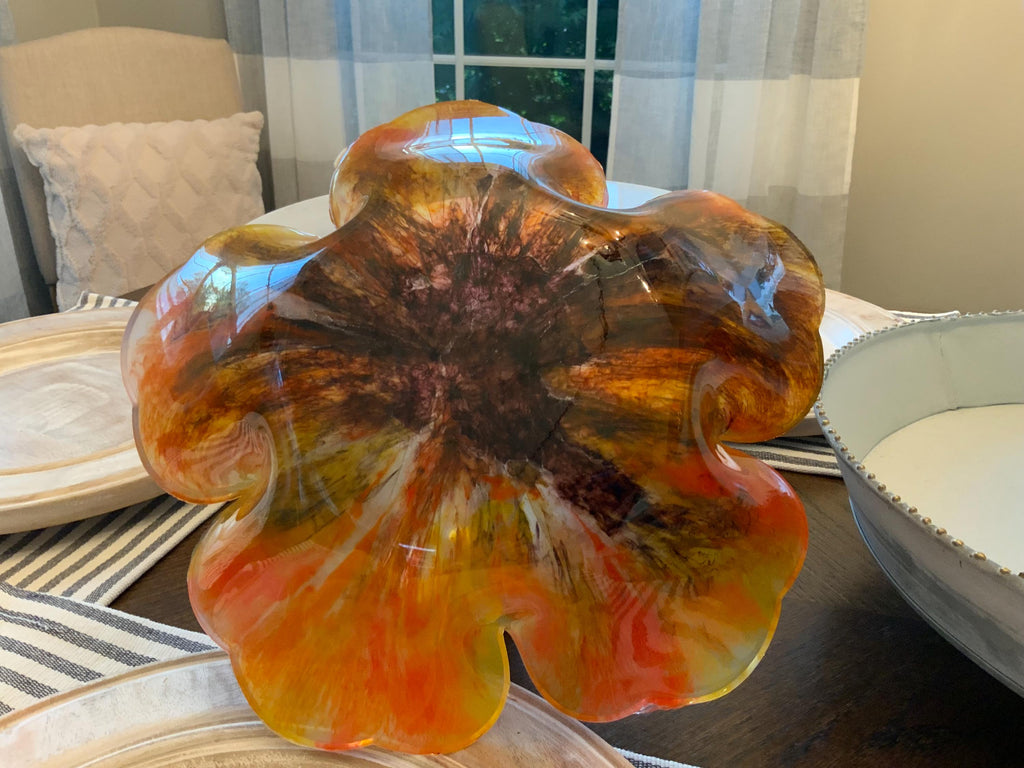 Resin Sunflower Yellow Bowl