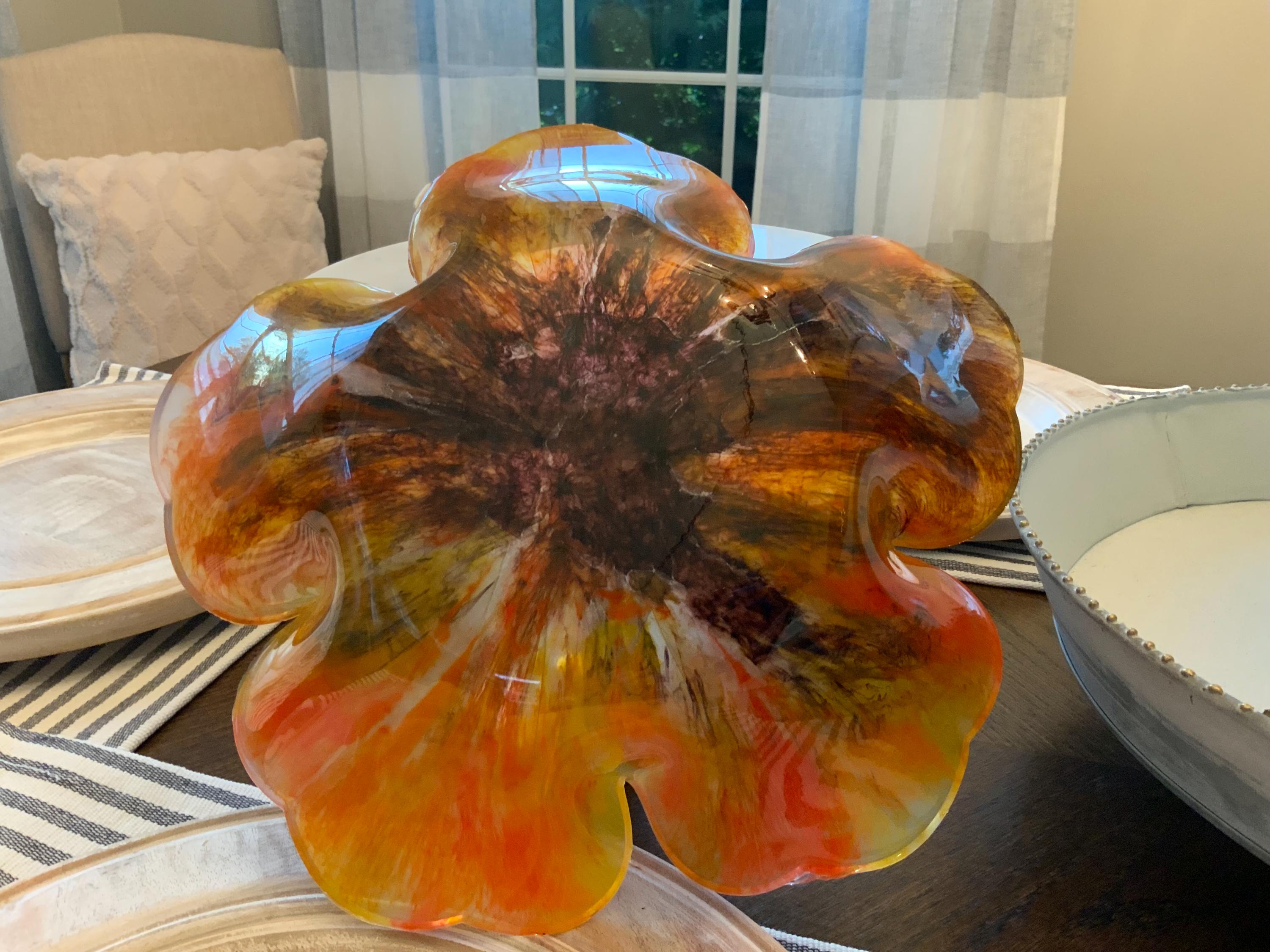 Resin Sunflower Yellow Bowl