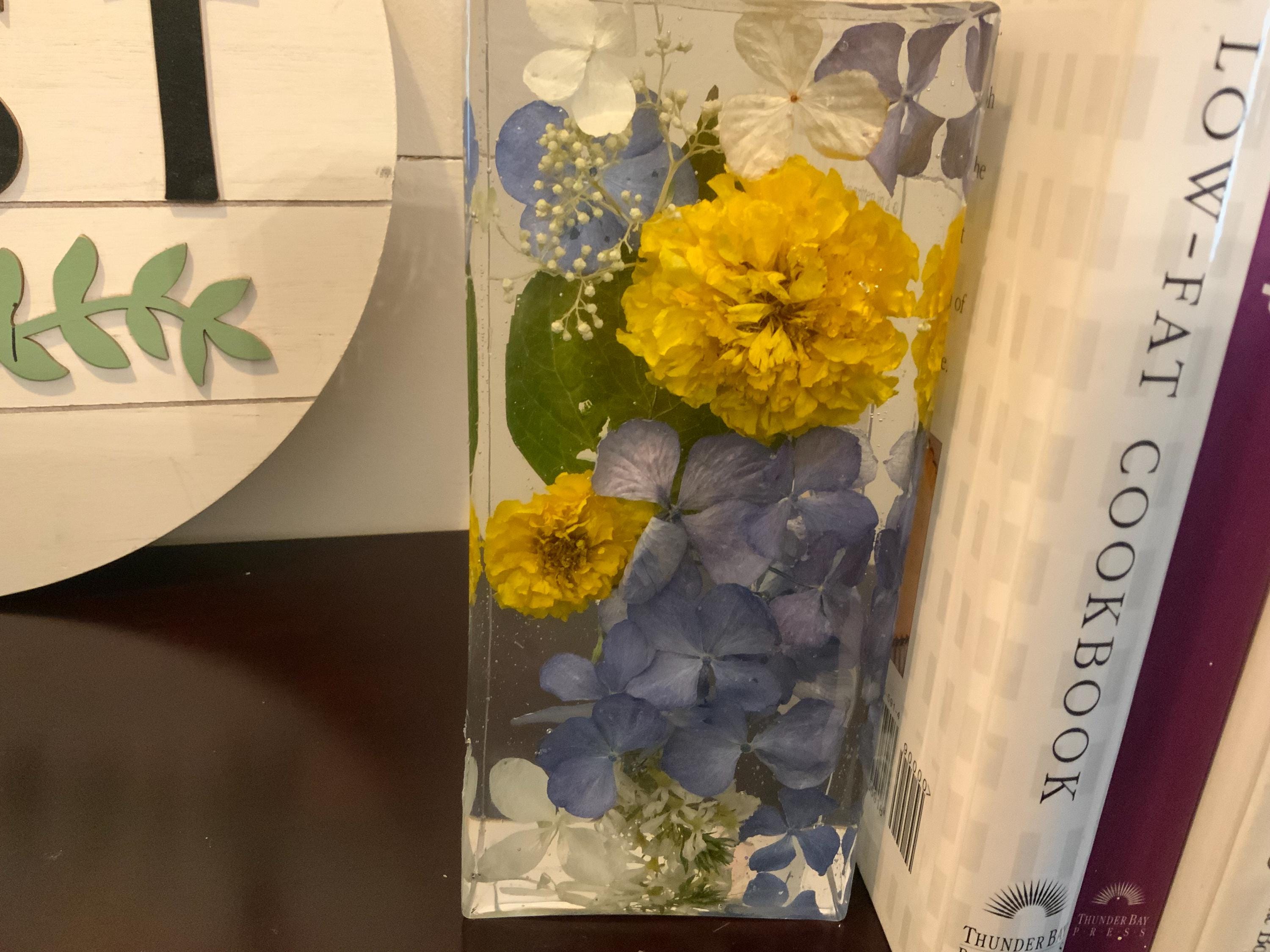 Floral Bookends: Decorative Library, Kitchen, Office Decor