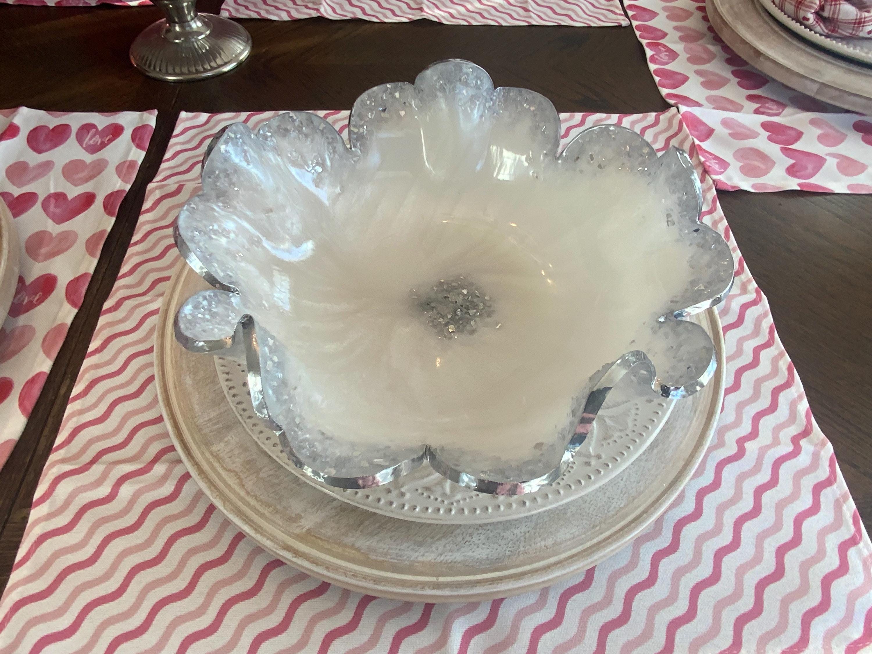 Mirror White Shimmer Decorative Bowl