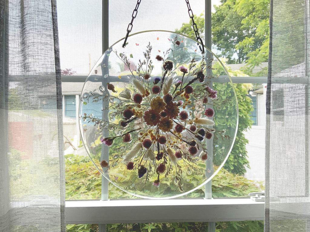 Floral And Abalone Window Art