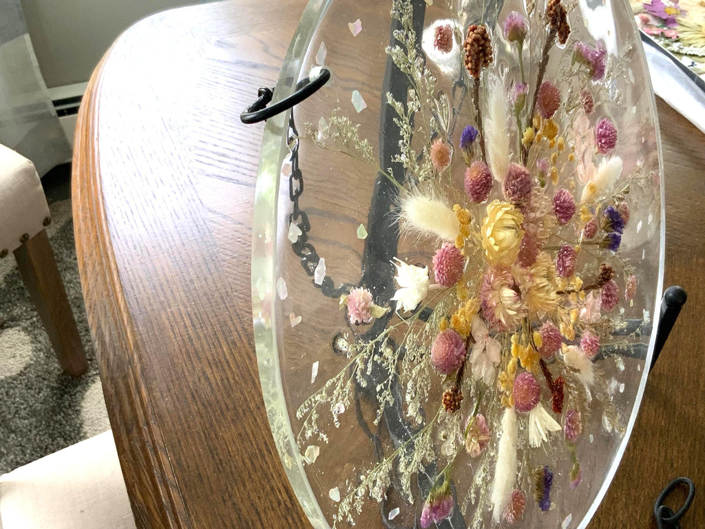 Floral And Abalone Window Art