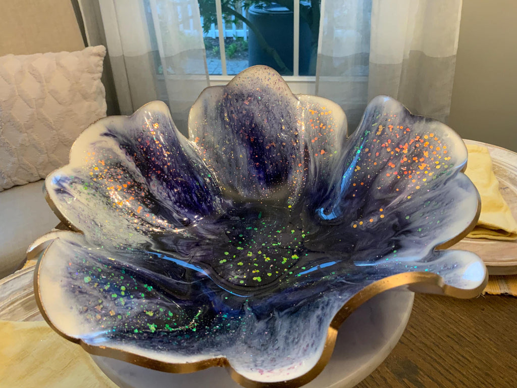 Resin Purple Mermaid Bowl