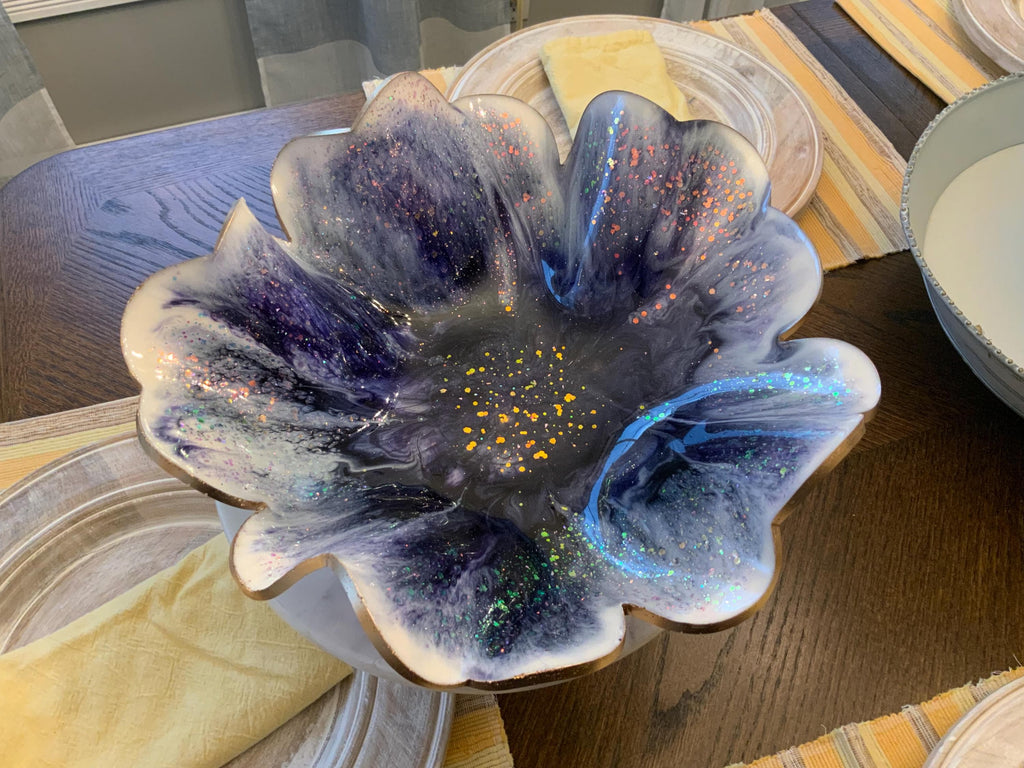 Resin Purple Mermaid Bowl