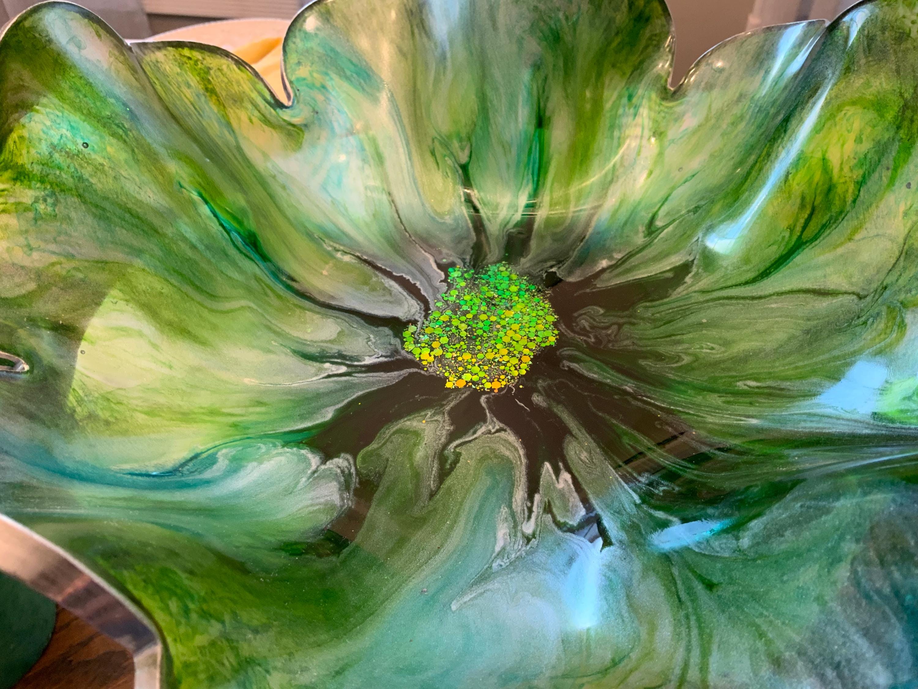 Green Apple Blossom Decorative Bowl