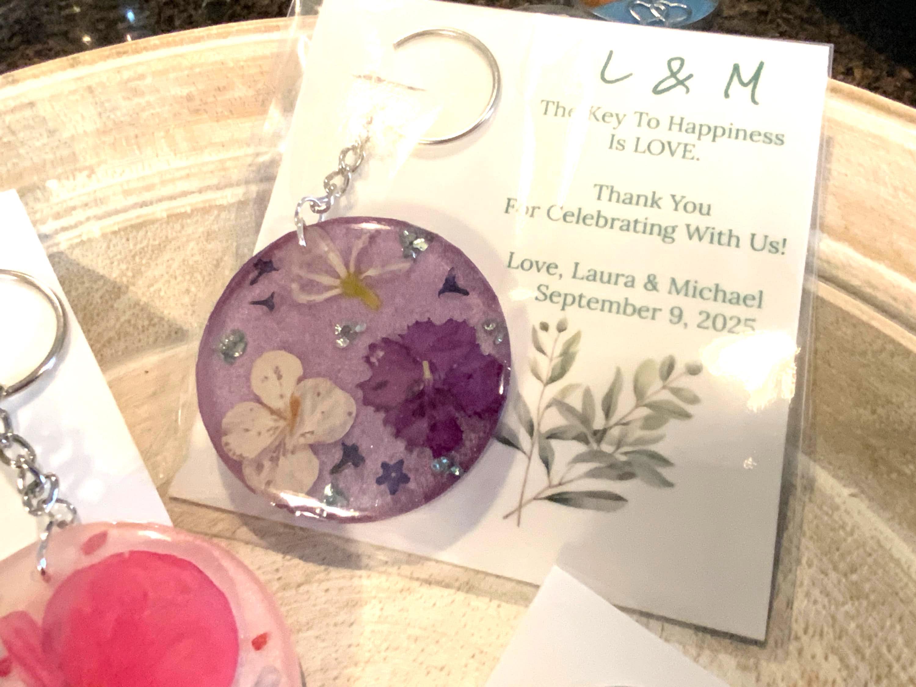 Guest Favor Keychain Keepsake
