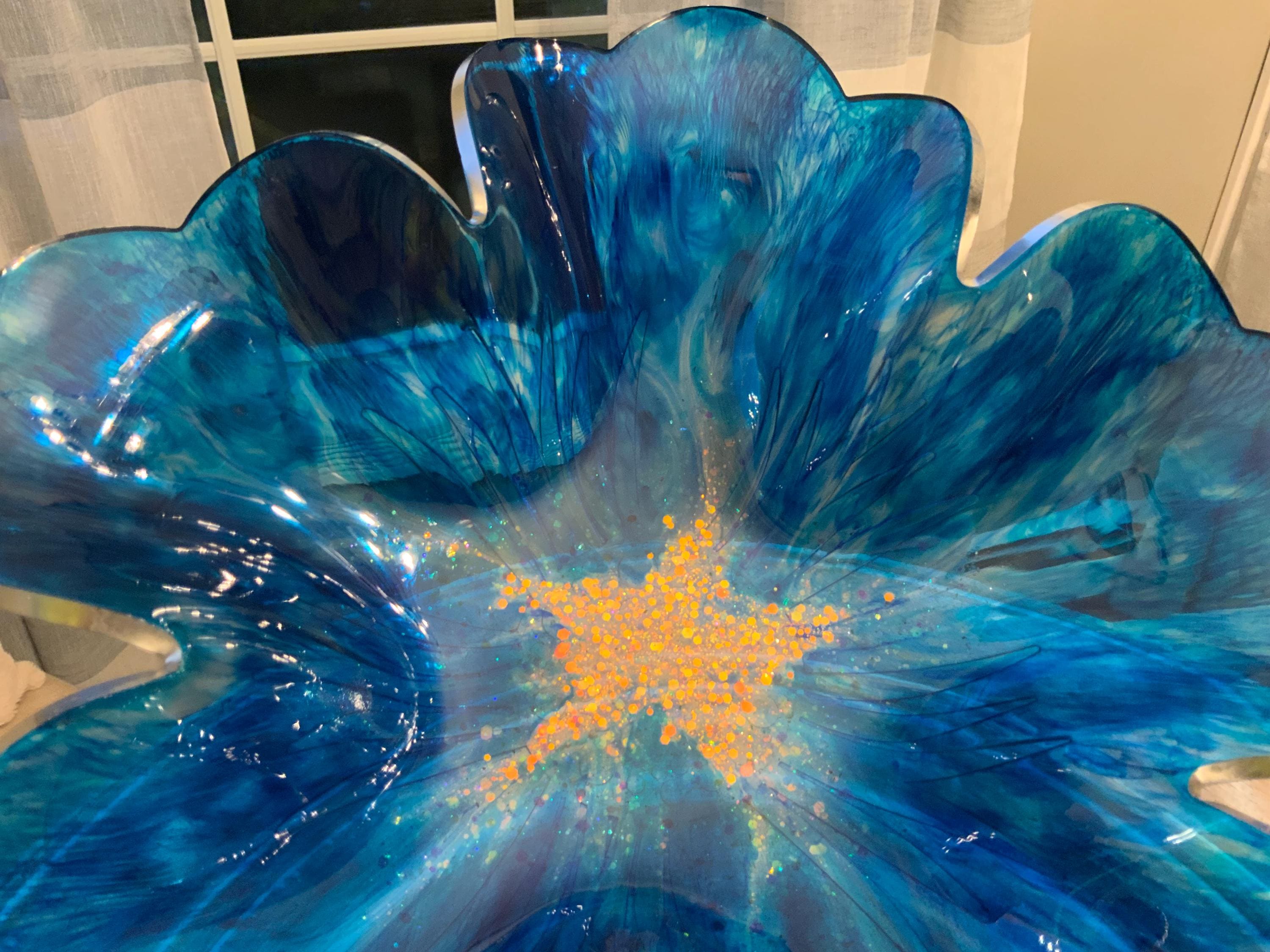 RESIN Blue Galaxy Bowl