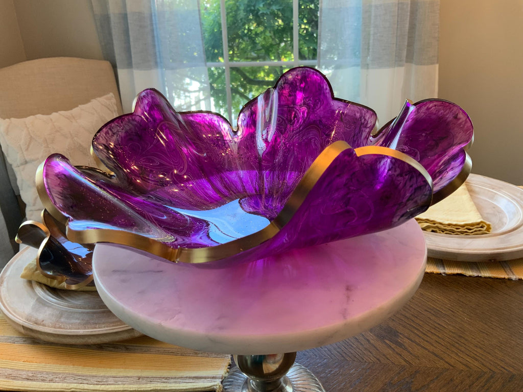Resin Pretty in Pink Decorative Bowl