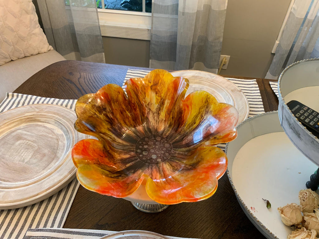 Resin Sunflower Yellow Bowl