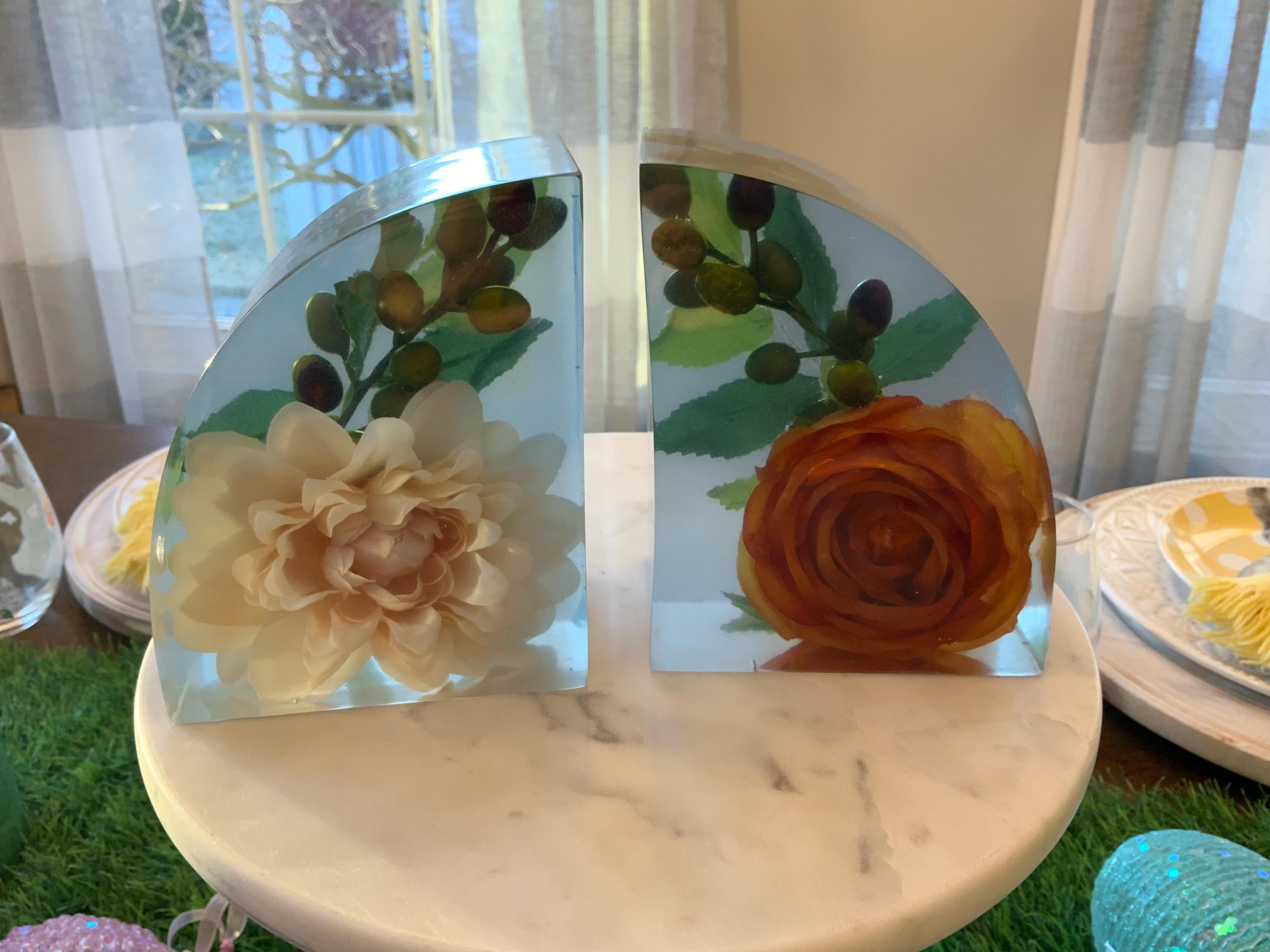Autumn Floral Bookends