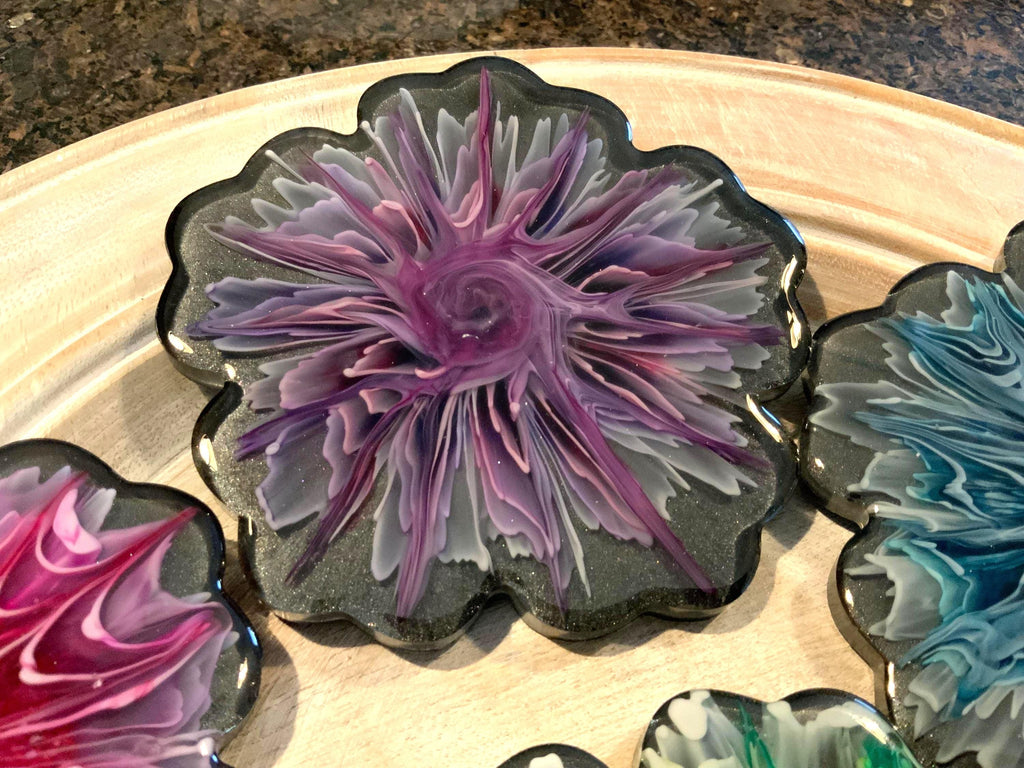 Bloom Black Coaster Set