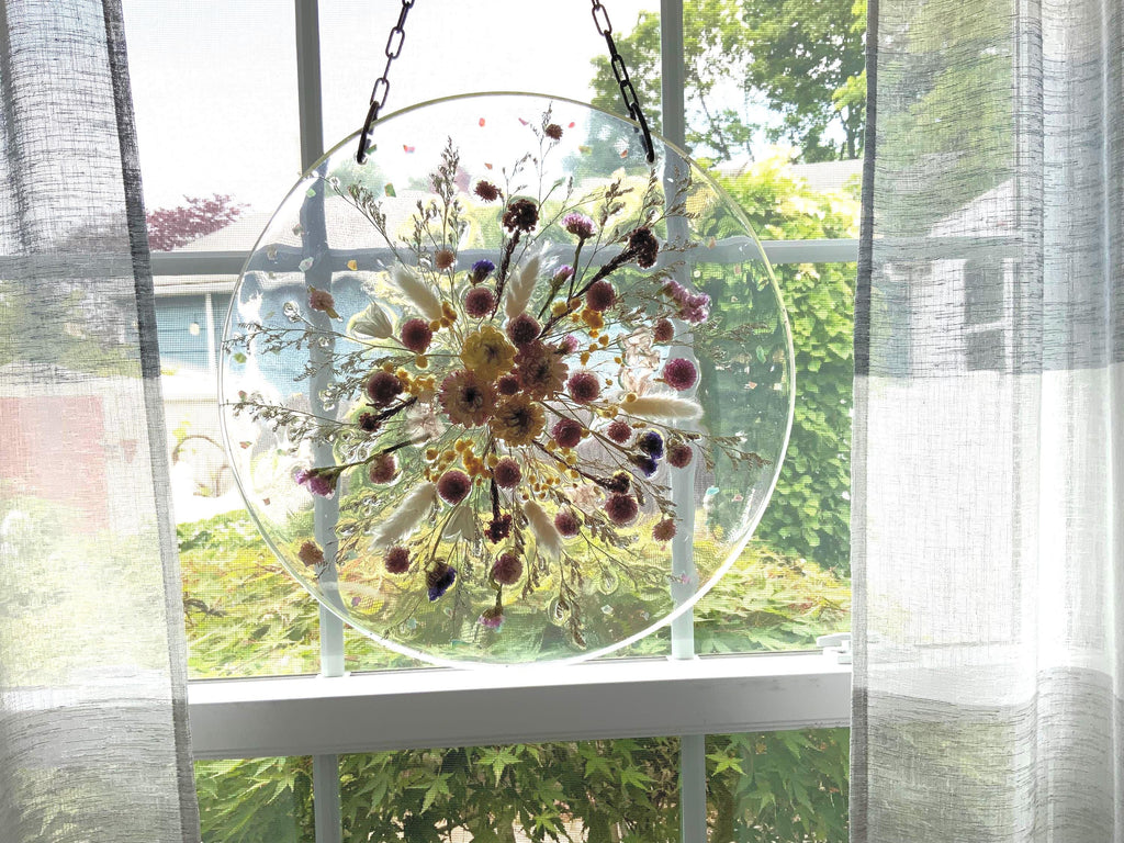 Floral And Abalone Window Art