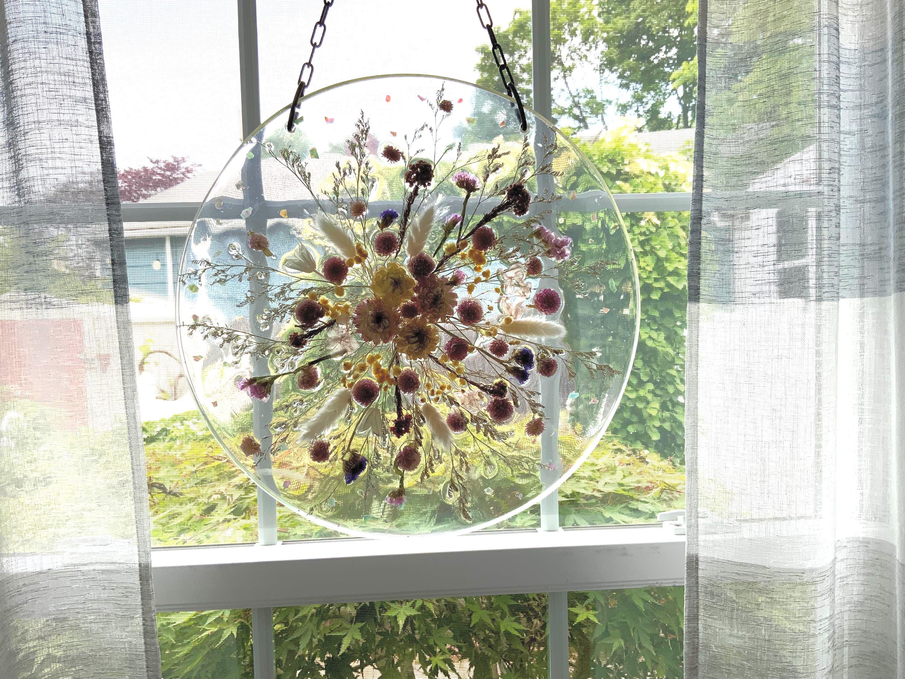 Floral And Abalone Window Art