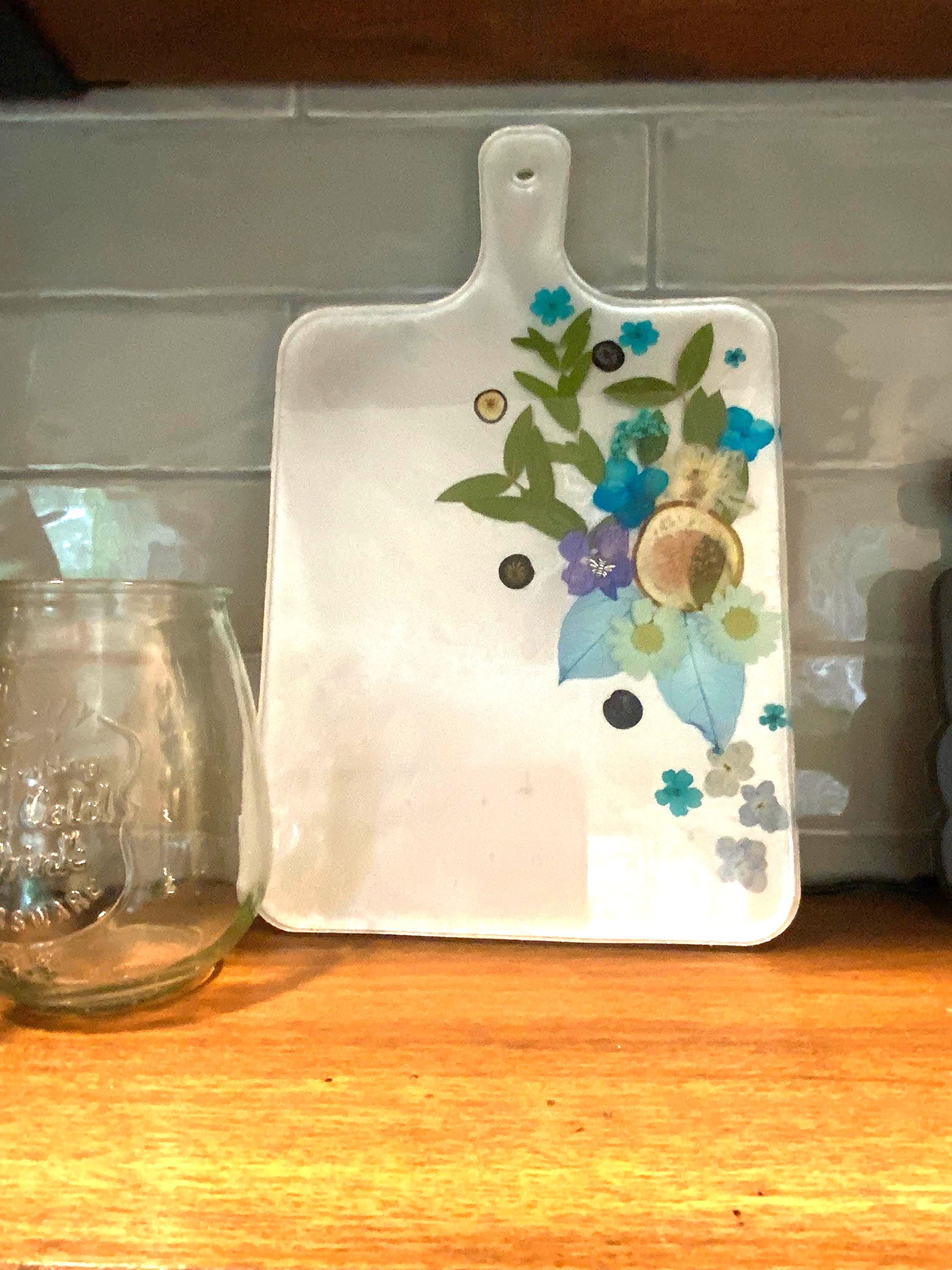 Blue Fig Charcuterie Board: Floral & Berry Design
