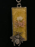 Handmade Resin Bee Happy Pendant – Honeybee Jewelry, Gift for Her