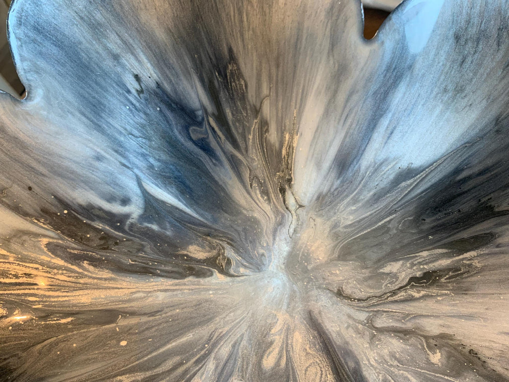 Resin Silver Metallic Bowl