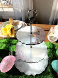 3 Tier Pink Crystal Serving Tray