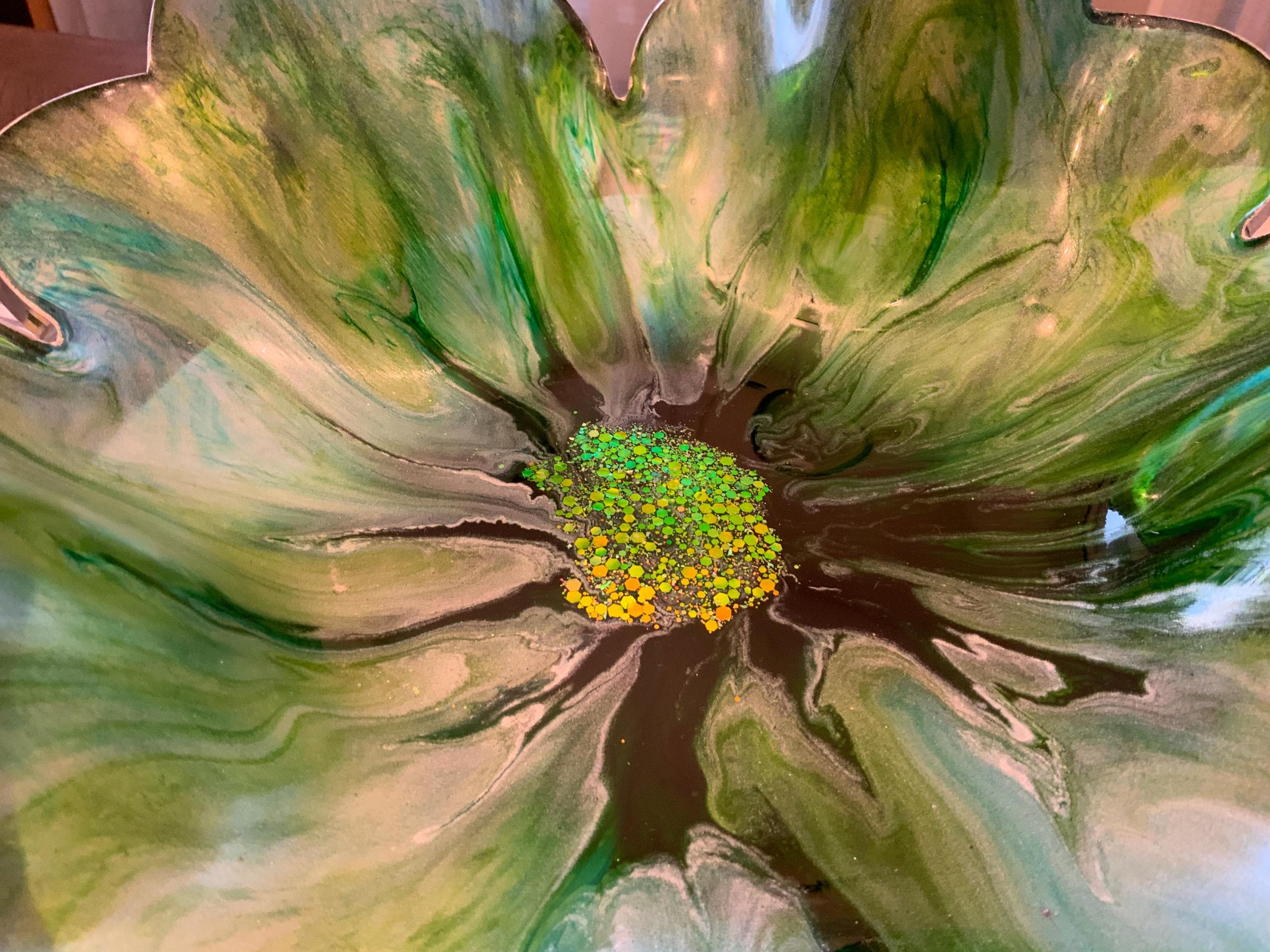 Green Apple Blossom Decorative Bowl