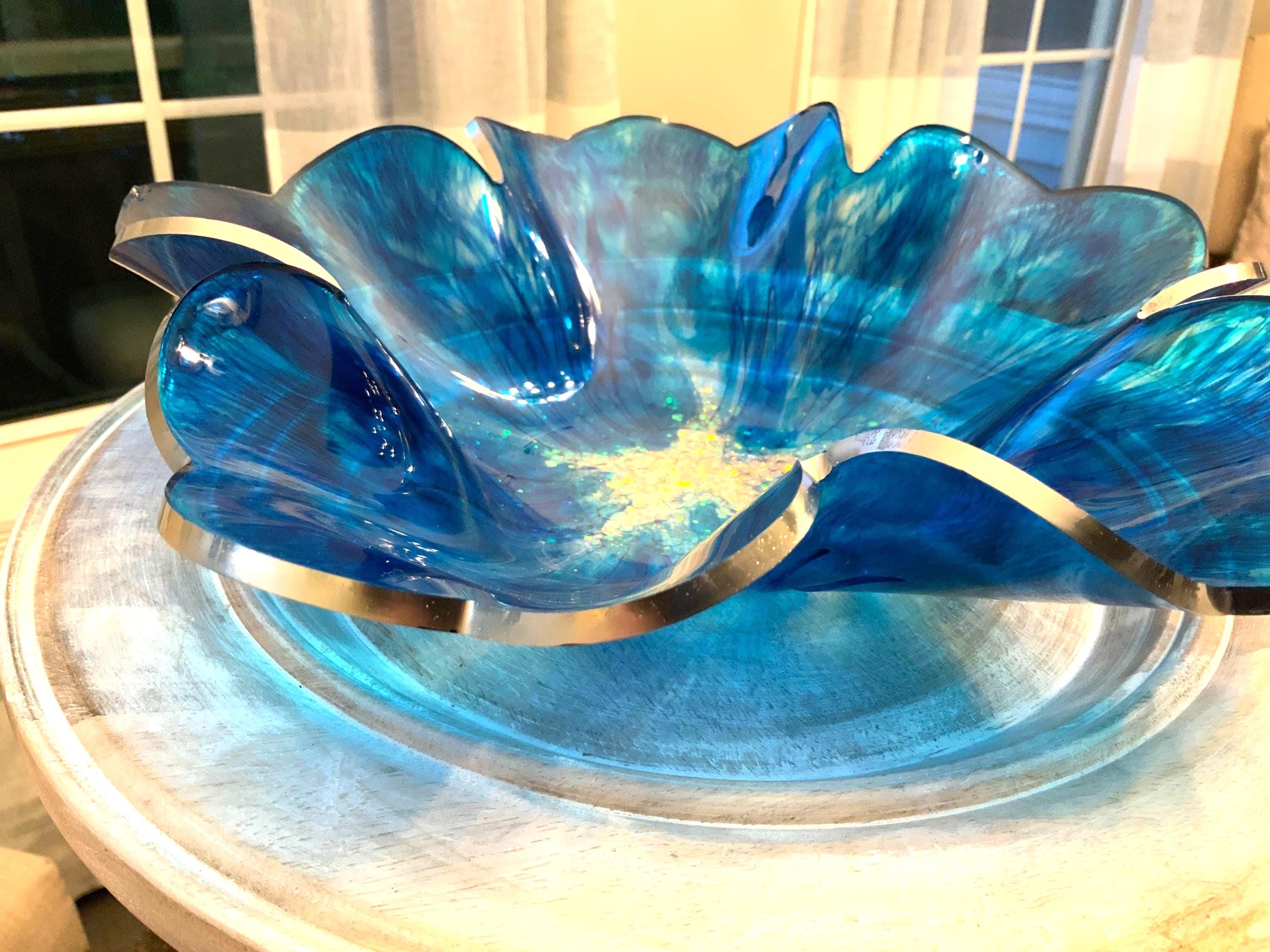 RESIN Blue Galaxy Bowl