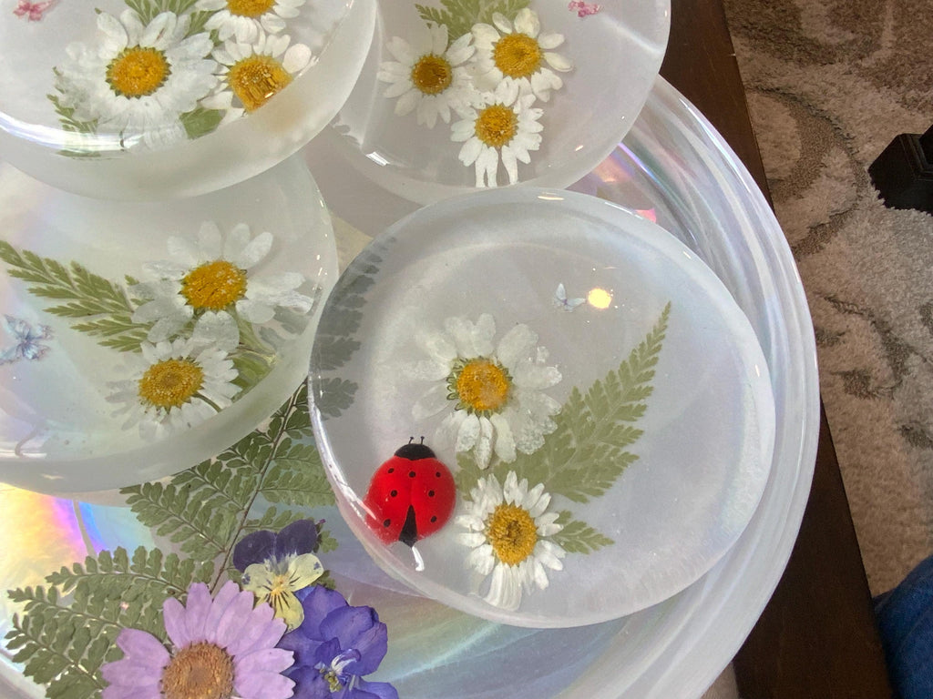 Daisy Coaster Set  4 Pcs.