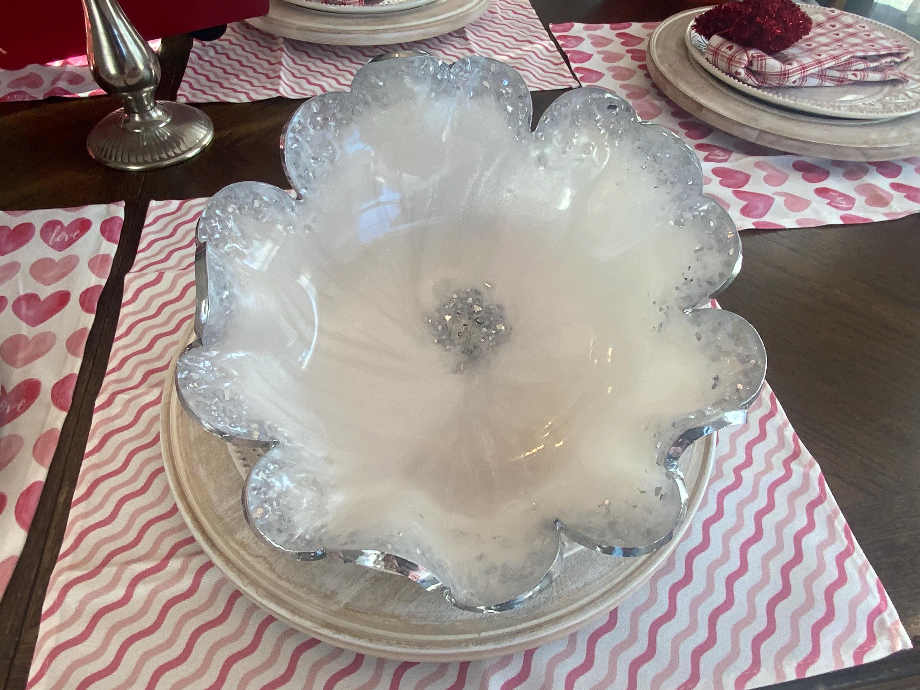 Mirror White Shimmer Decorative Bowl