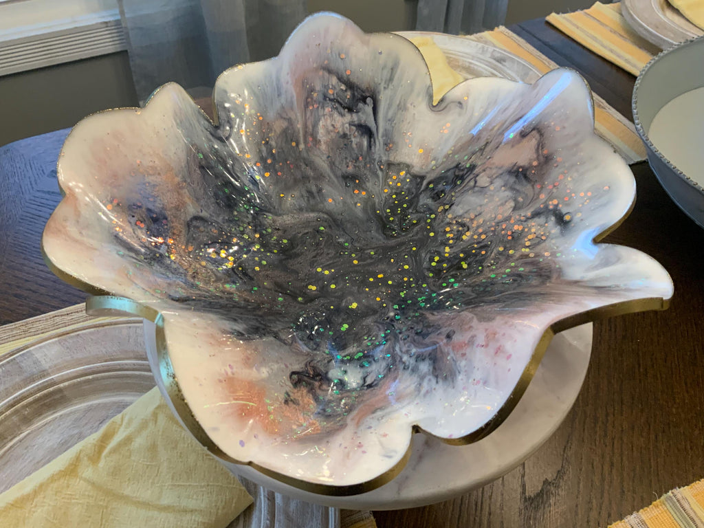 Resin Rose Gold Glam Bowl