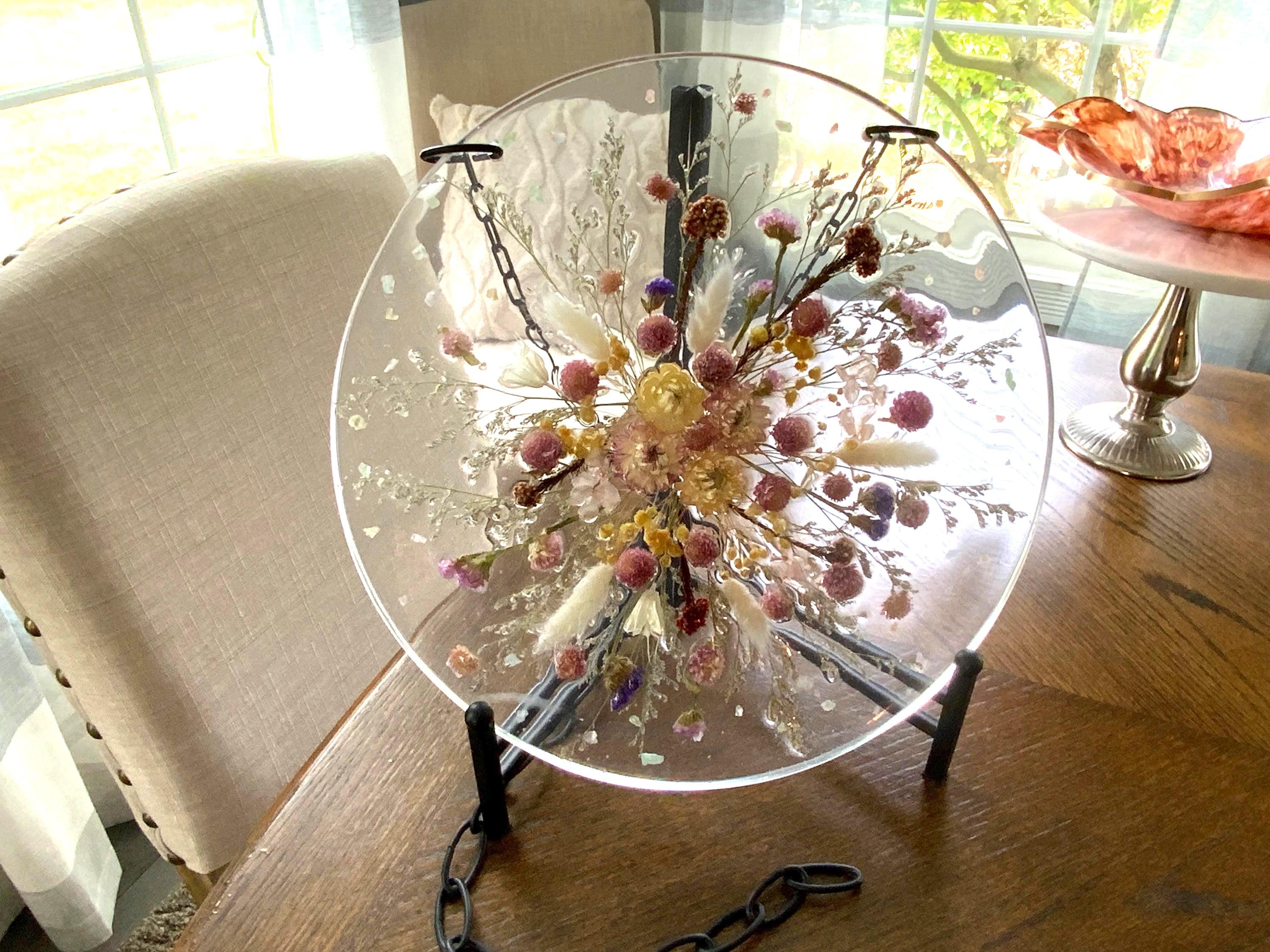Floral And Abalone Window Art