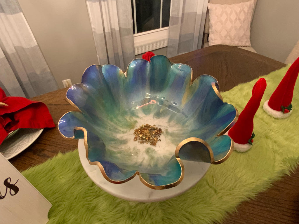 Resin Decorative Bowl – Violet Purple Epoxy Candy Bowl Bridal Gift