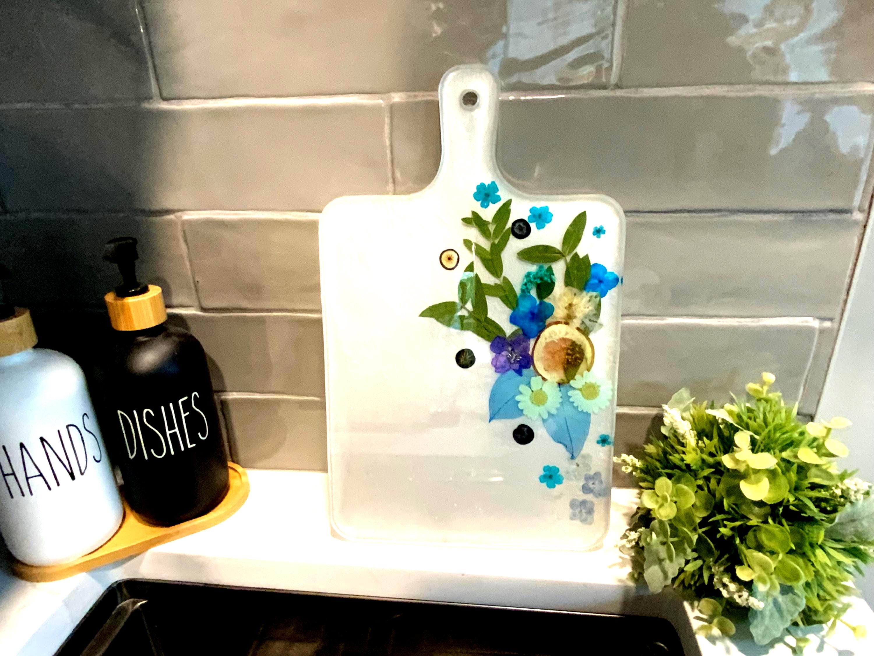 Blue Fig Charcuterie Board: Floral & Berry Design