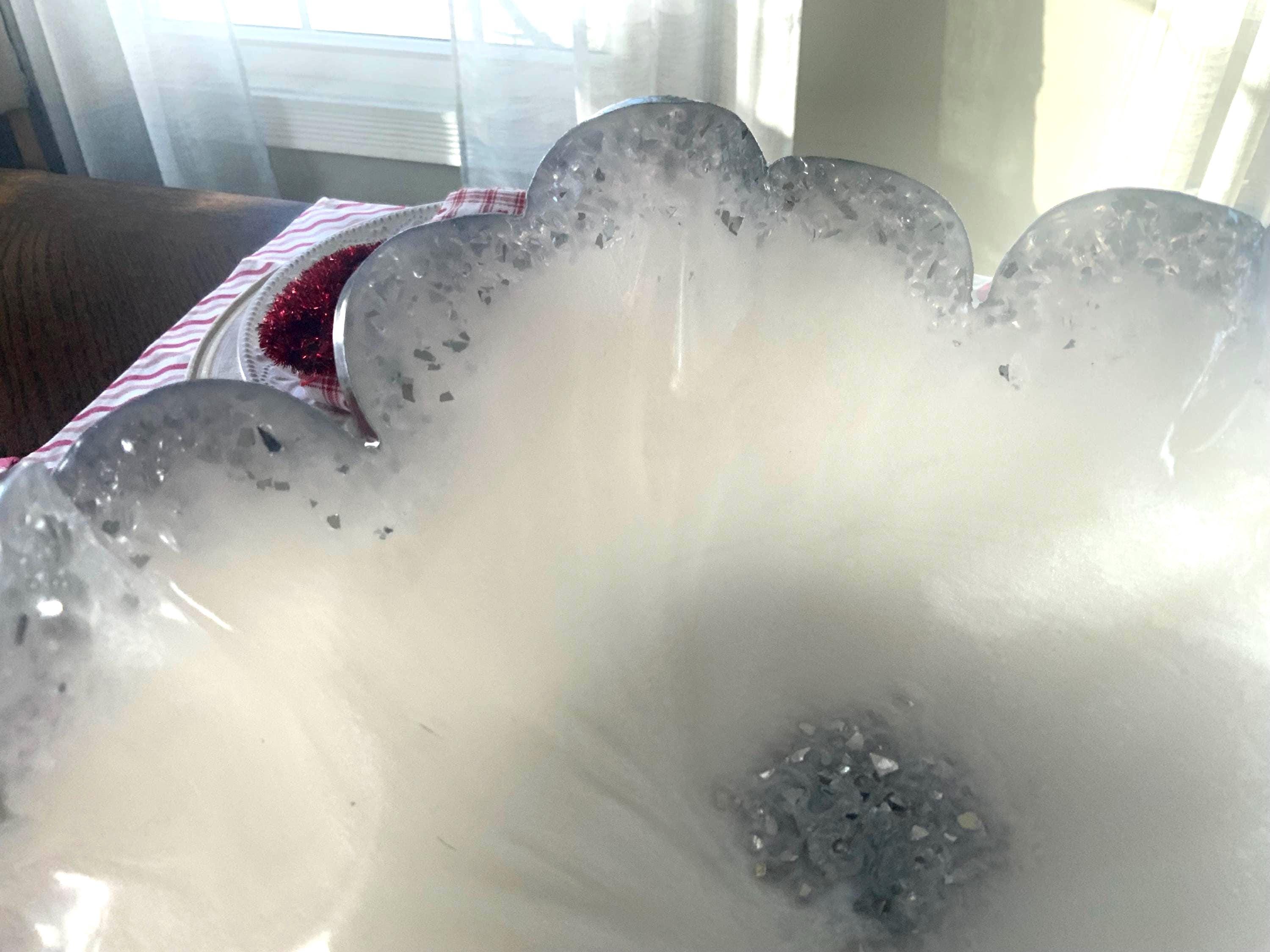 Mirror White Shimmer Decorative Bowl