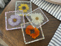 Square Floral Coaster Set of 4