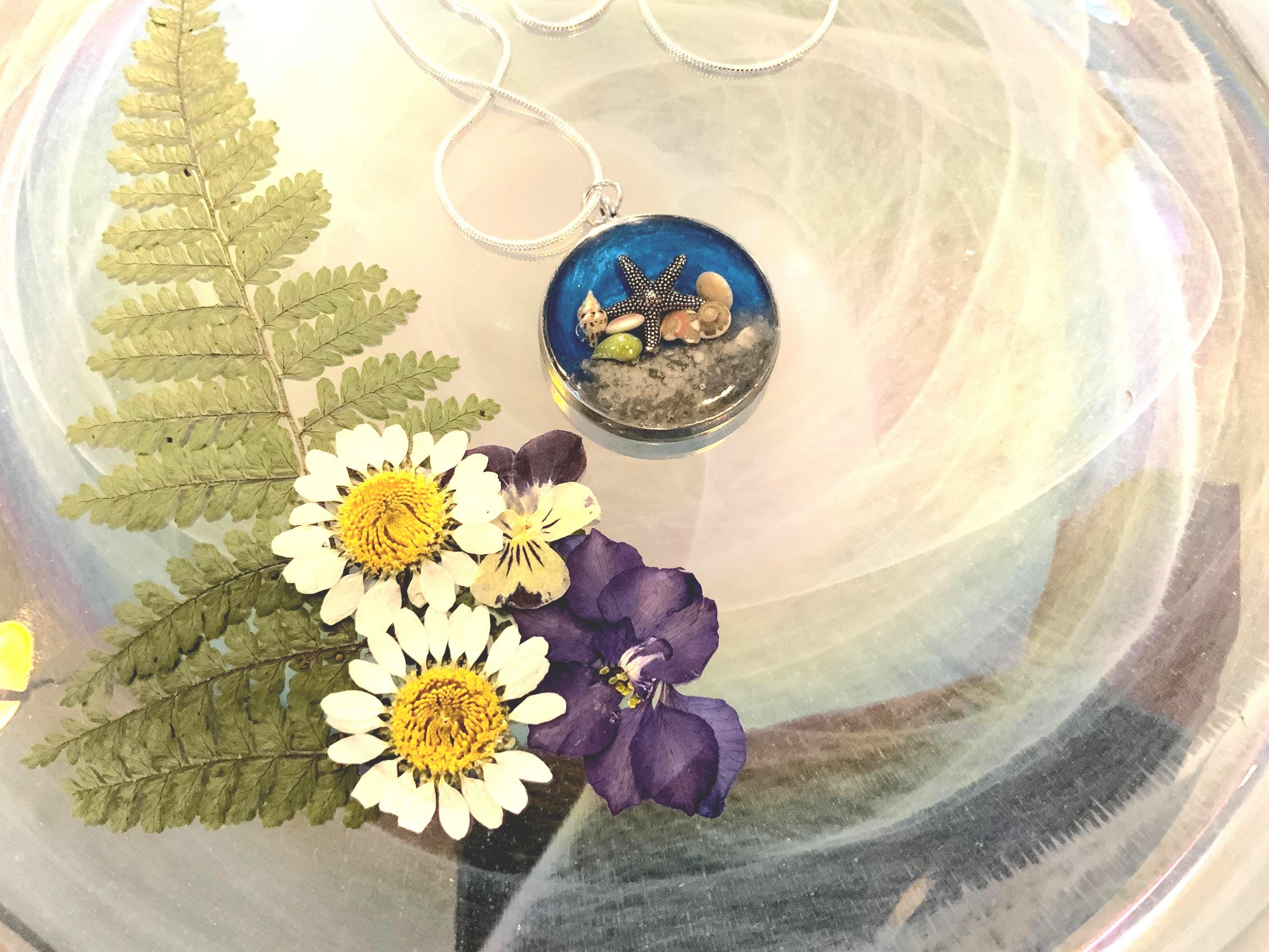 Starfish Beach Round Pendant