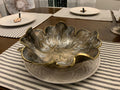 Resin Silver and Gold Swirl Decorative Bowl