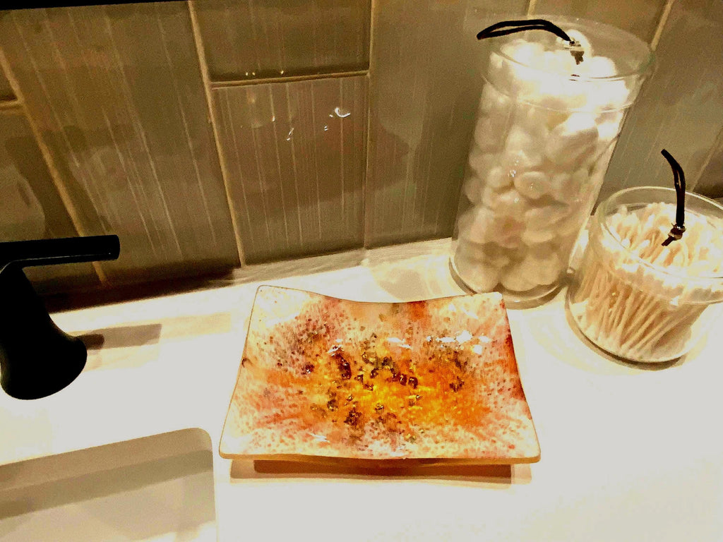 Handmade Resin Multi-Use Dish – Gold Luxe Swirl Design