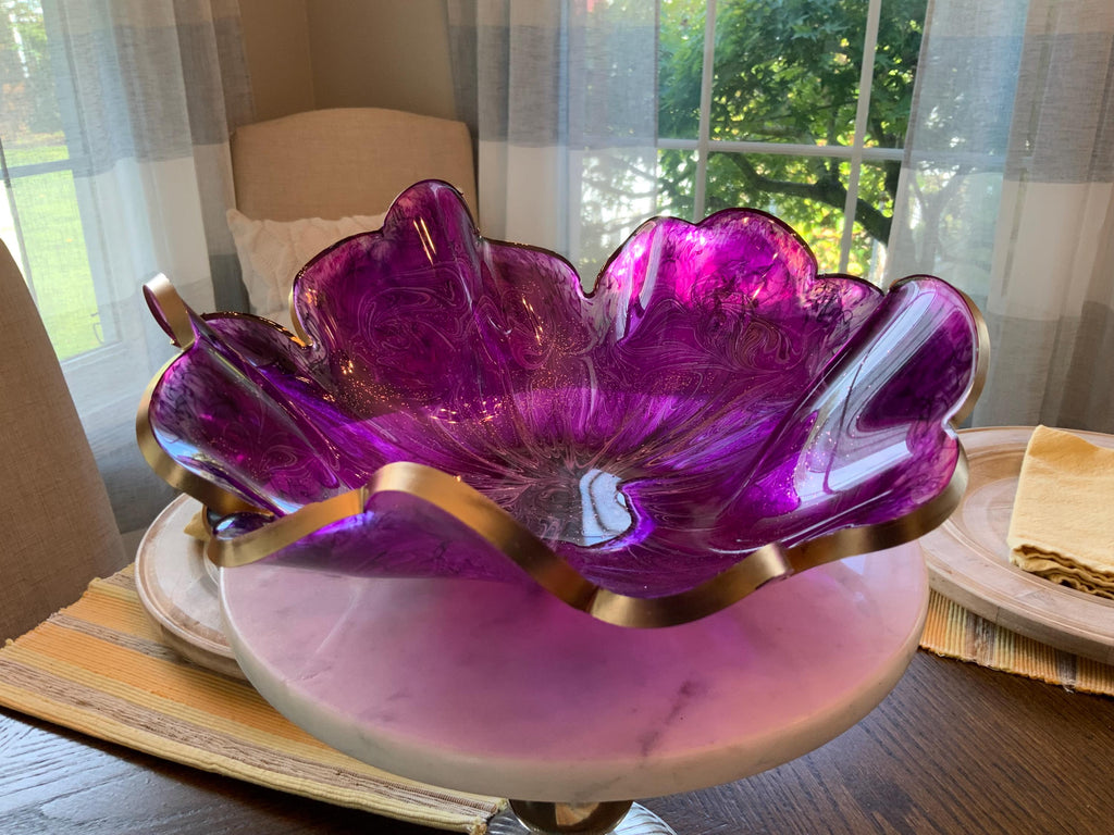 Resin Pretty in Pink Decorative Bowl