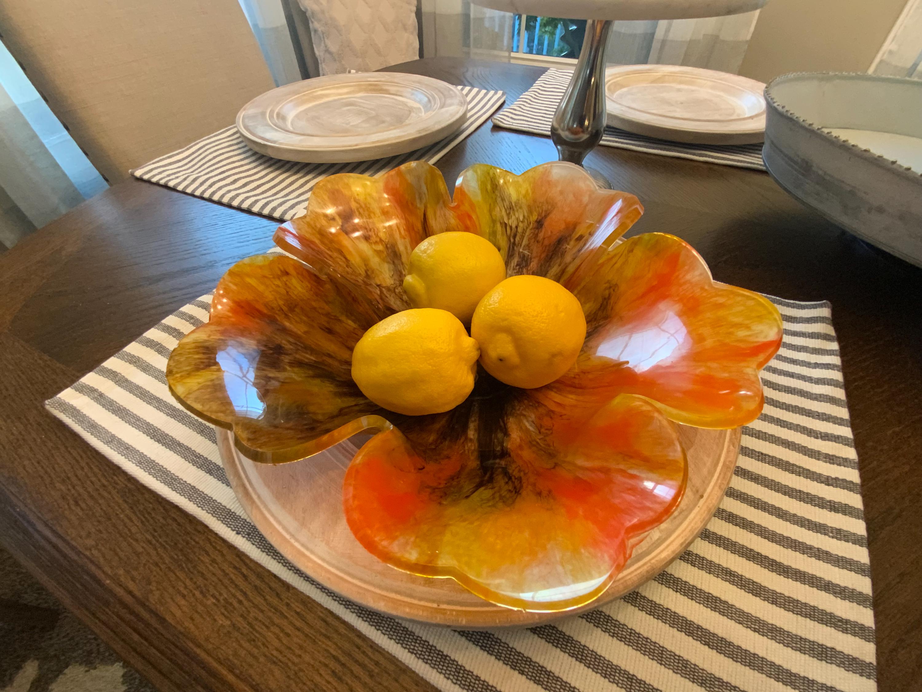 Resin Sunflower Yellow Bowl