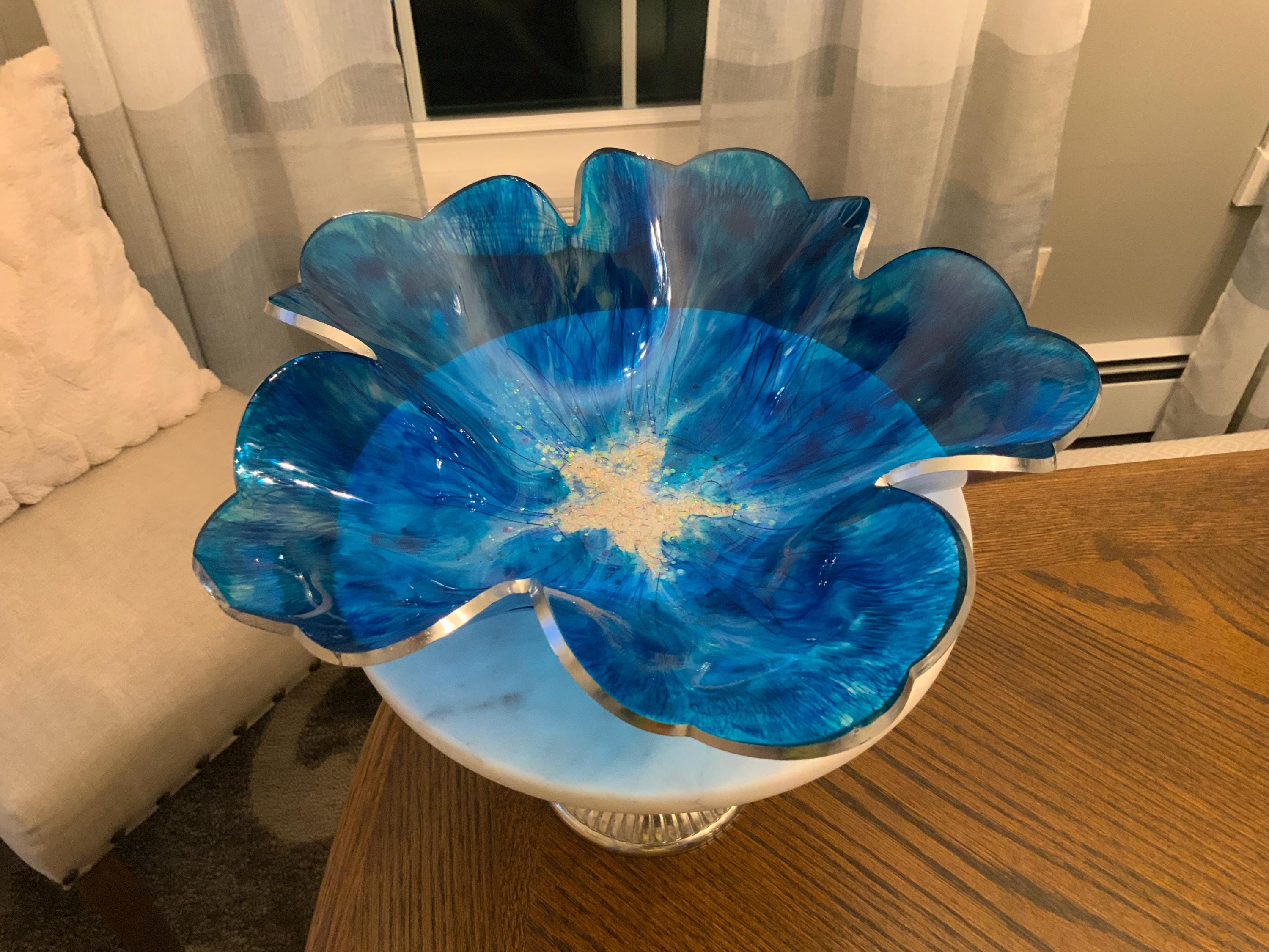 RESIN Blue Galaxy Bowl