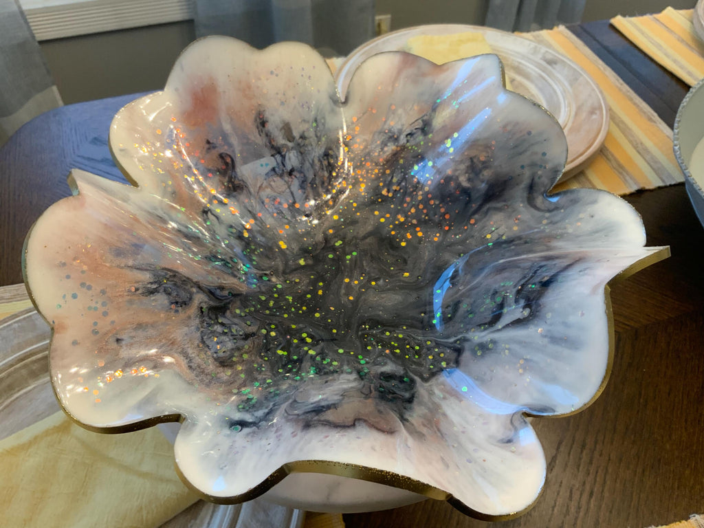 Resin Rose Gold Glam Bowl