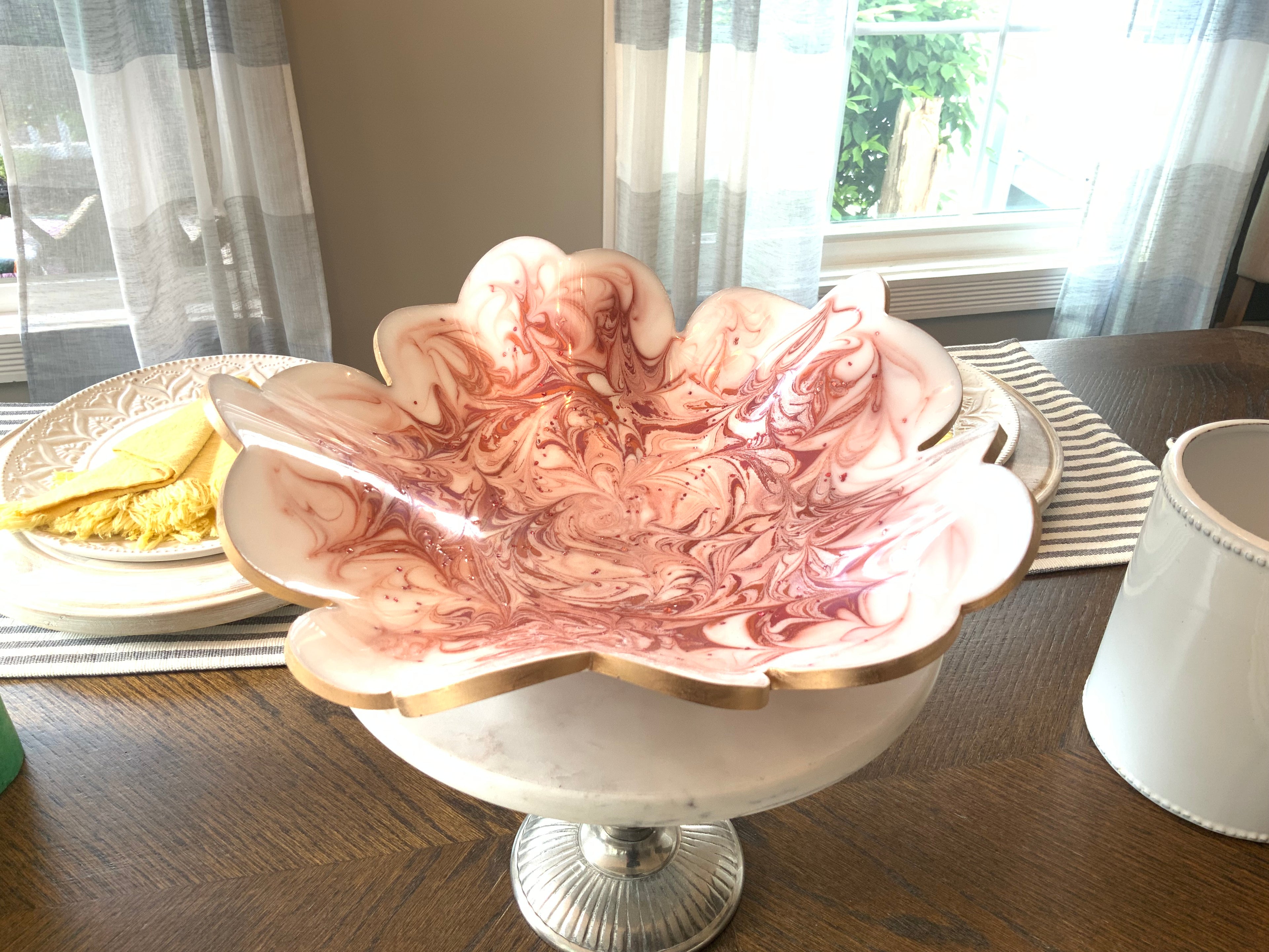 Copper Swirl Resin Bowl