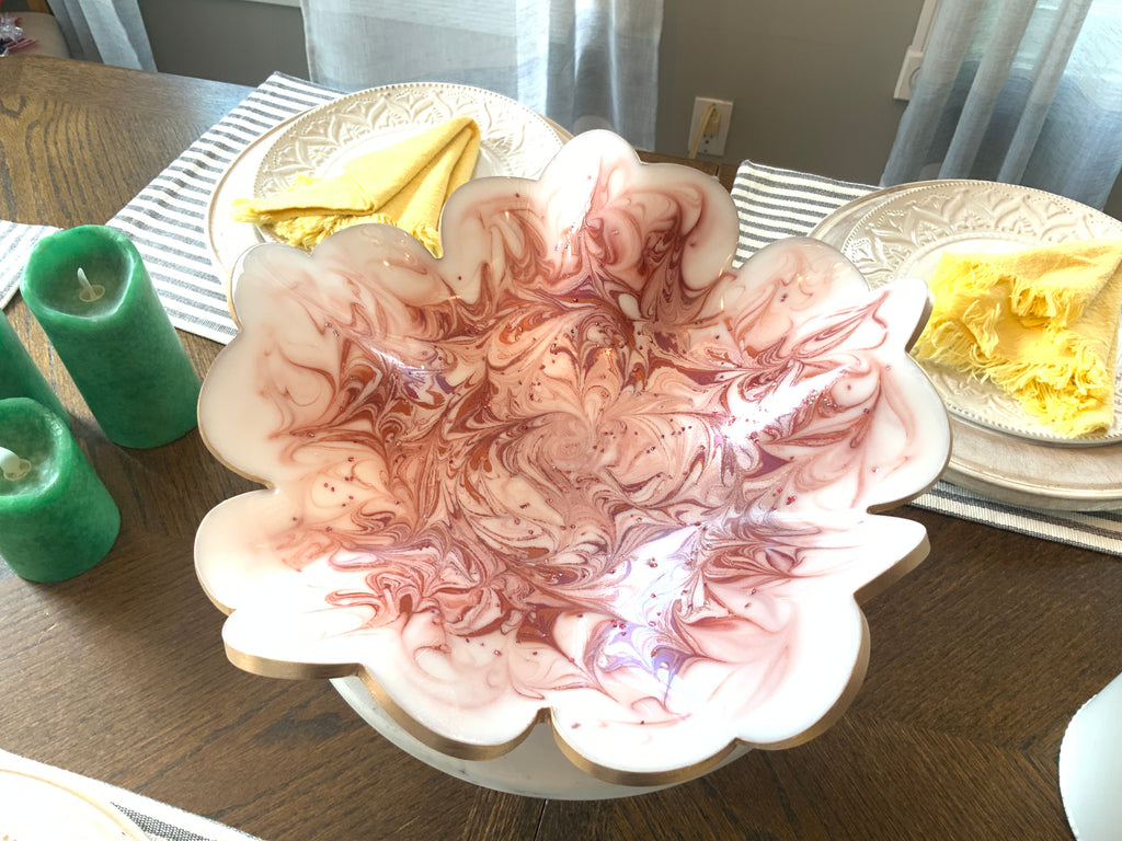 Copper Swirl Resin Bowl