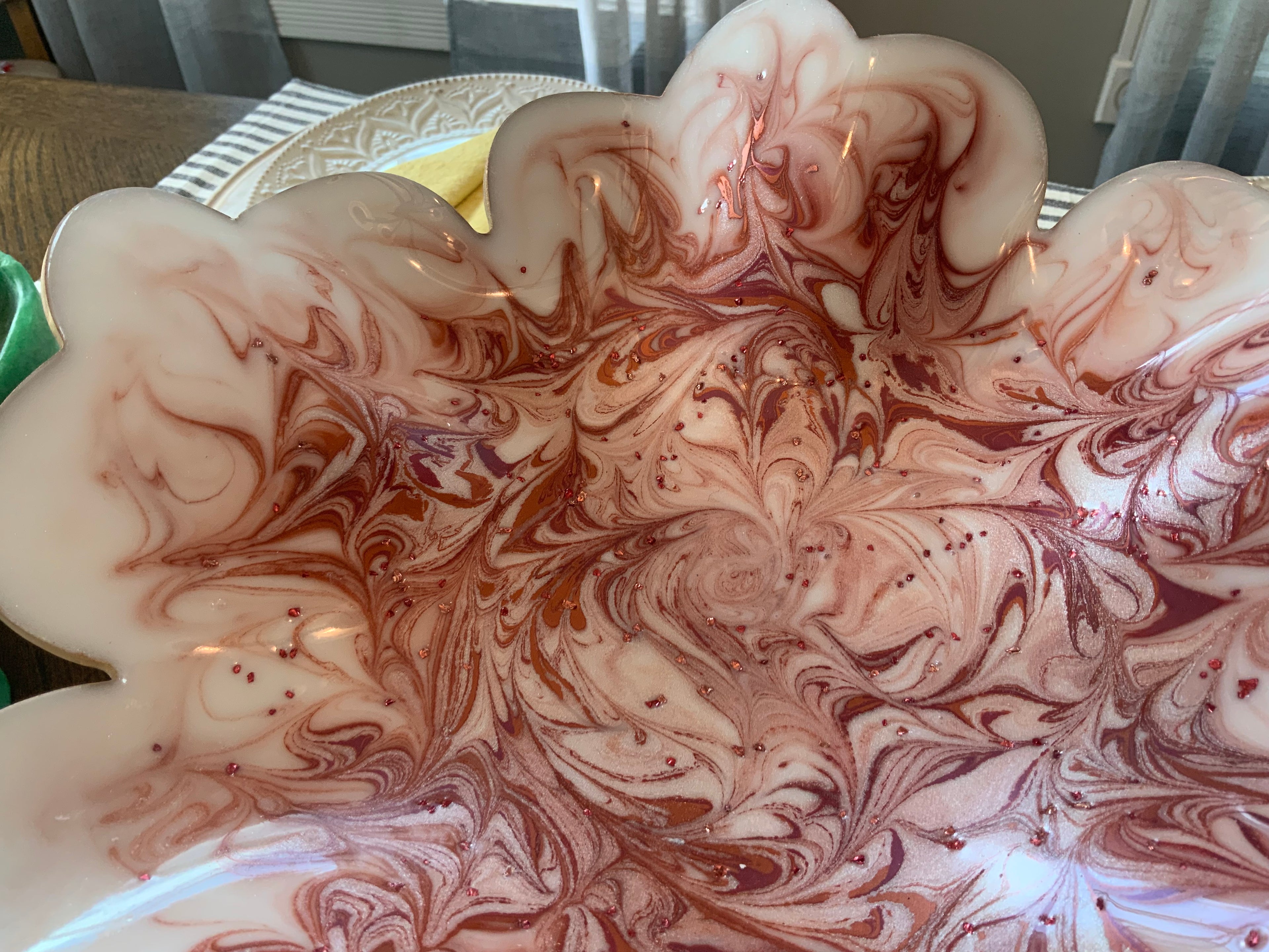 Copper Swirl Resin Bowl