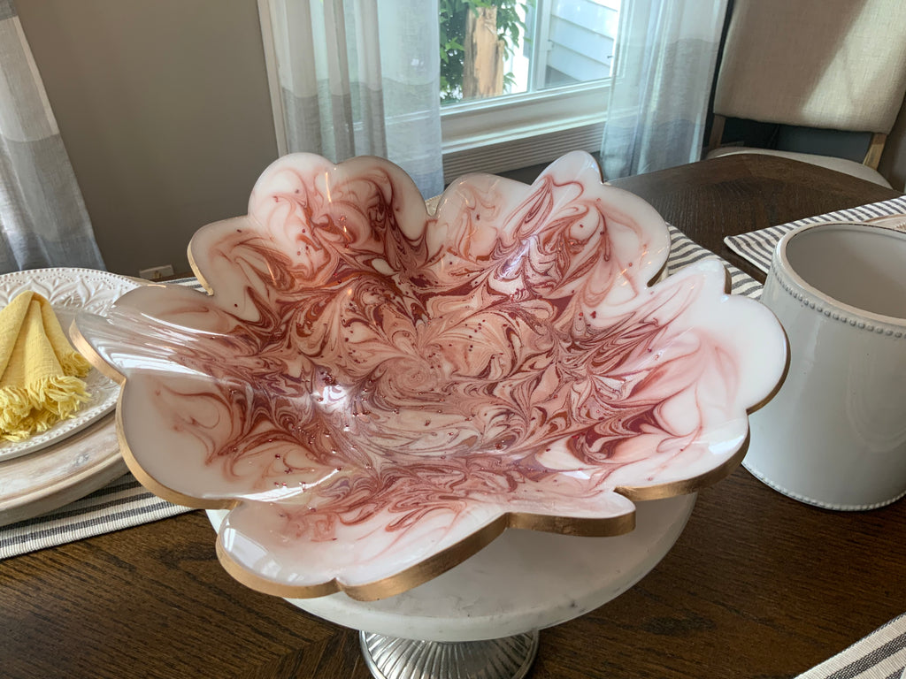 Copper Swirl Resin Bowl