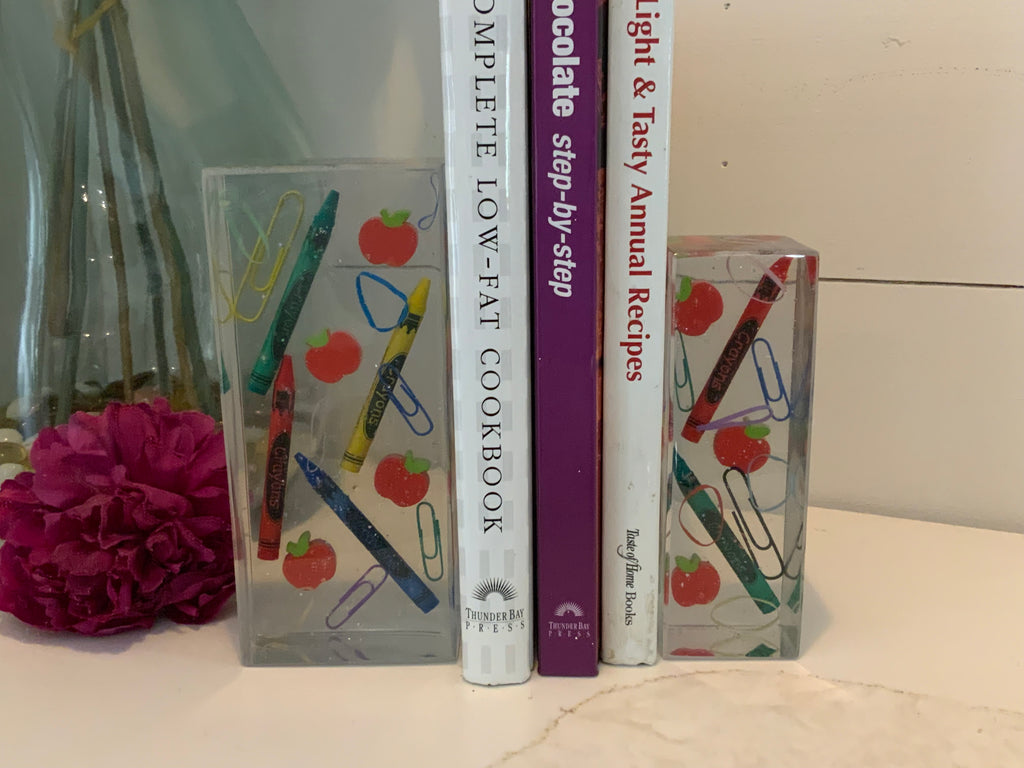 School Days Resin Bookends – Teacher & Back to School Gift